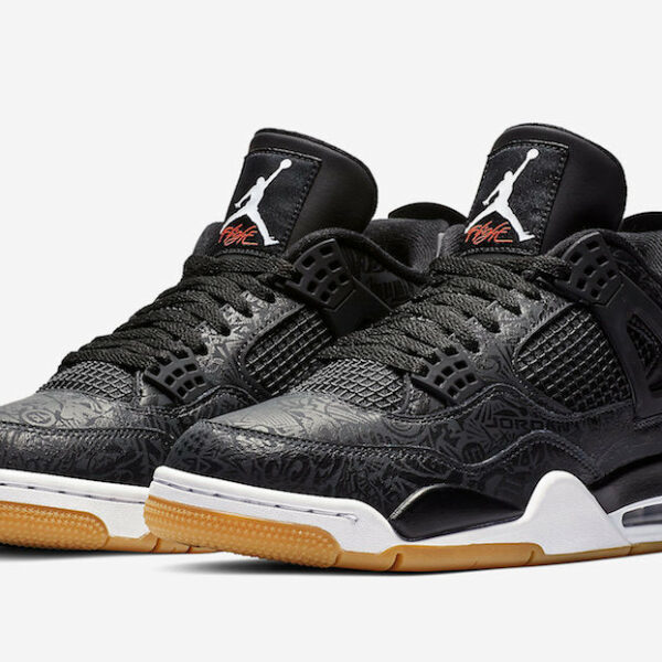 Jordan 4 Retro Black Gum Laser Pers